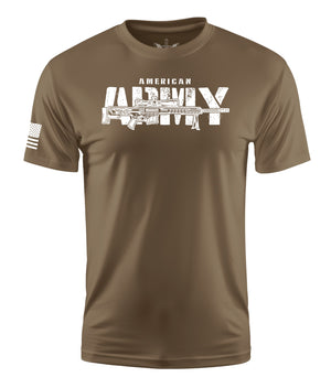 American Army Short Sleeve Shirt Apparel and Accessories Tan Cotton