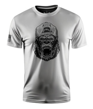 Angry Gorilla Short Sleeve Shirt Apparel and Accessories White Cotton