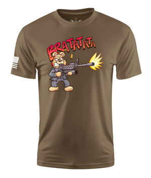 Bear Shooting Short Sleeve Shirt Apparel and Accessories Tan Cotton