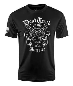 Don't Tread On Me Pistols Short Sleeve Shirt Apparel and Accessories Black Cotton