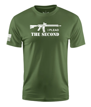 I Plead The Second Short Sleeve Shirt Apparel and Accessories Military Green Cotton