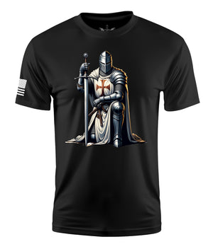 Kneeling Knight 2 Short Sleeve Shirt Apparel and Accessories Black Cotton