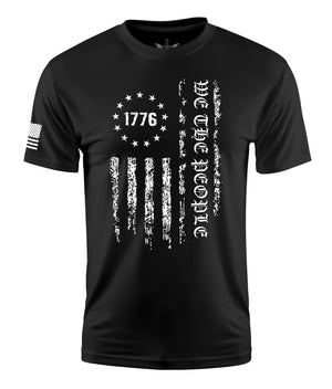 We The People Flag 1776 Betsy Short Sleeve Shirt Apparel and Accessories Black Cotton
