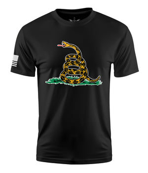 Gadsden Snake Short Sleeve Shirt Apparel and Accessories Black Cotton