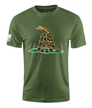 Gadsden Snake Short Sleeve Shirt Apparel and Accessories Military Green Cotton