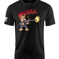 Bear Shooting Short Sleeve Shirt Apparel and Accessories Black Cotton