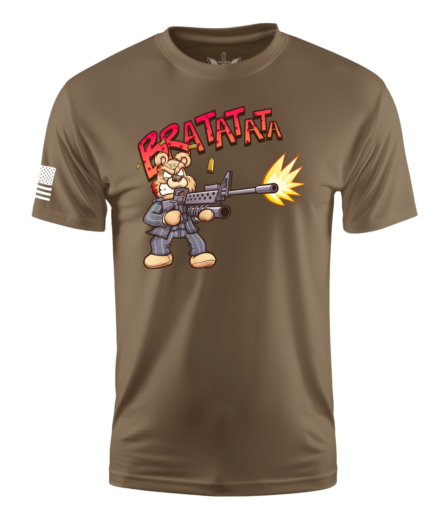 Bear Shooting Short Sleeve Shirt Apparel and Accessories Tan Cotton