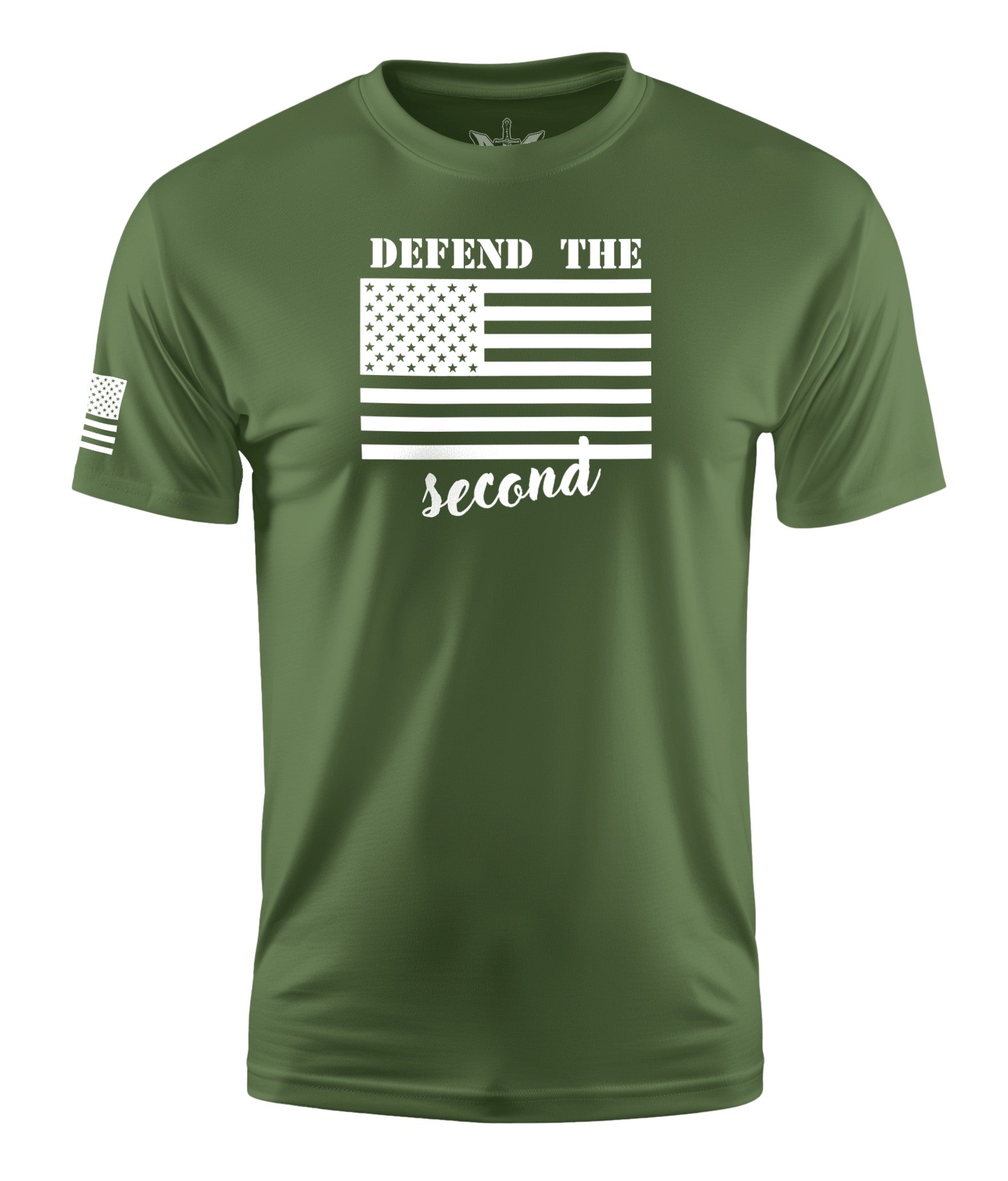 Defend The Second Short Sleeve Shirt Apparel and Accessories Military Green Cotton