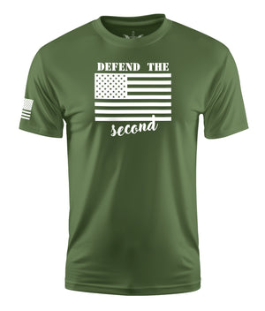 Defend The Second Short Sleeve Shirt Apparel and Accessories Military Green Cotton