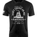 Don't Tread On Me Liberty Or Death Short Sleeve Shirt Apparel and Accessories Black Cotton