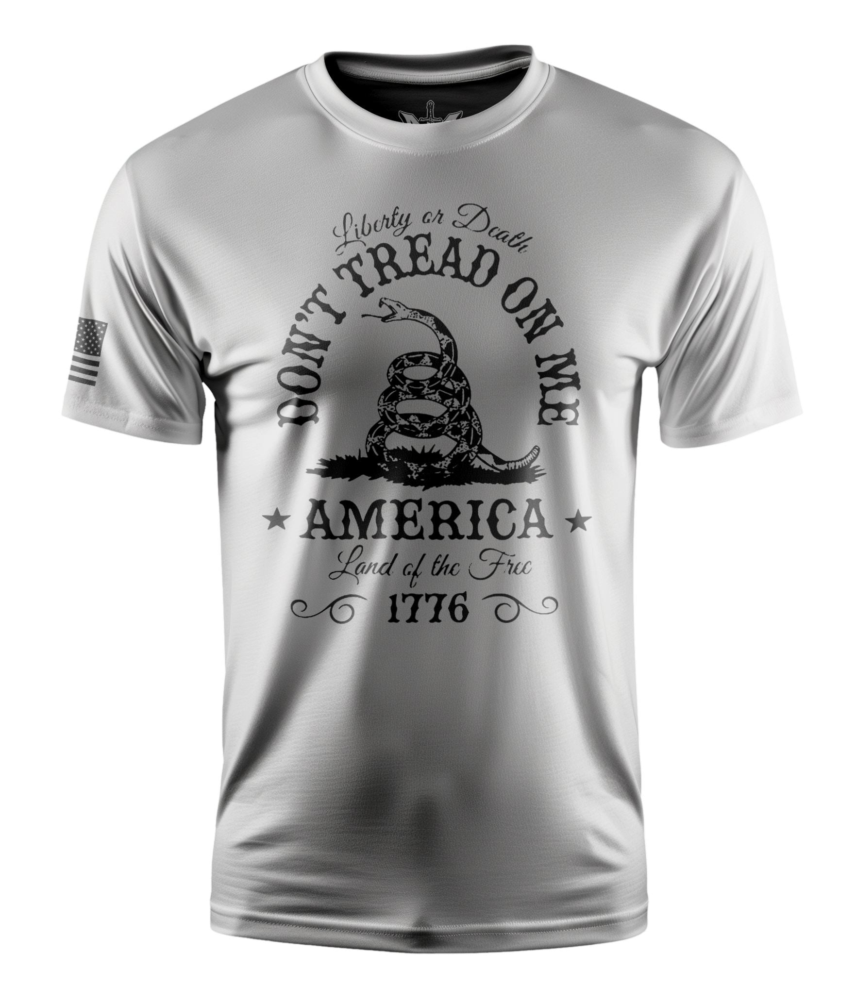 Don't Tread On Me Liberty Or Death Short Sleeve Shirt Apparel and Accessories White Cotton