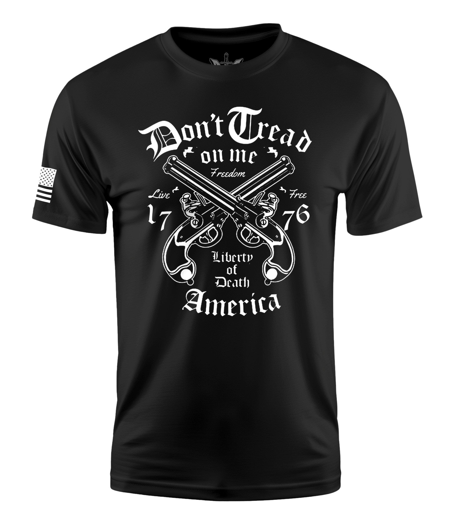 Don't Tread On Me Pistols Short Sleeve Shirt Apparel and Accessories Black Cotton