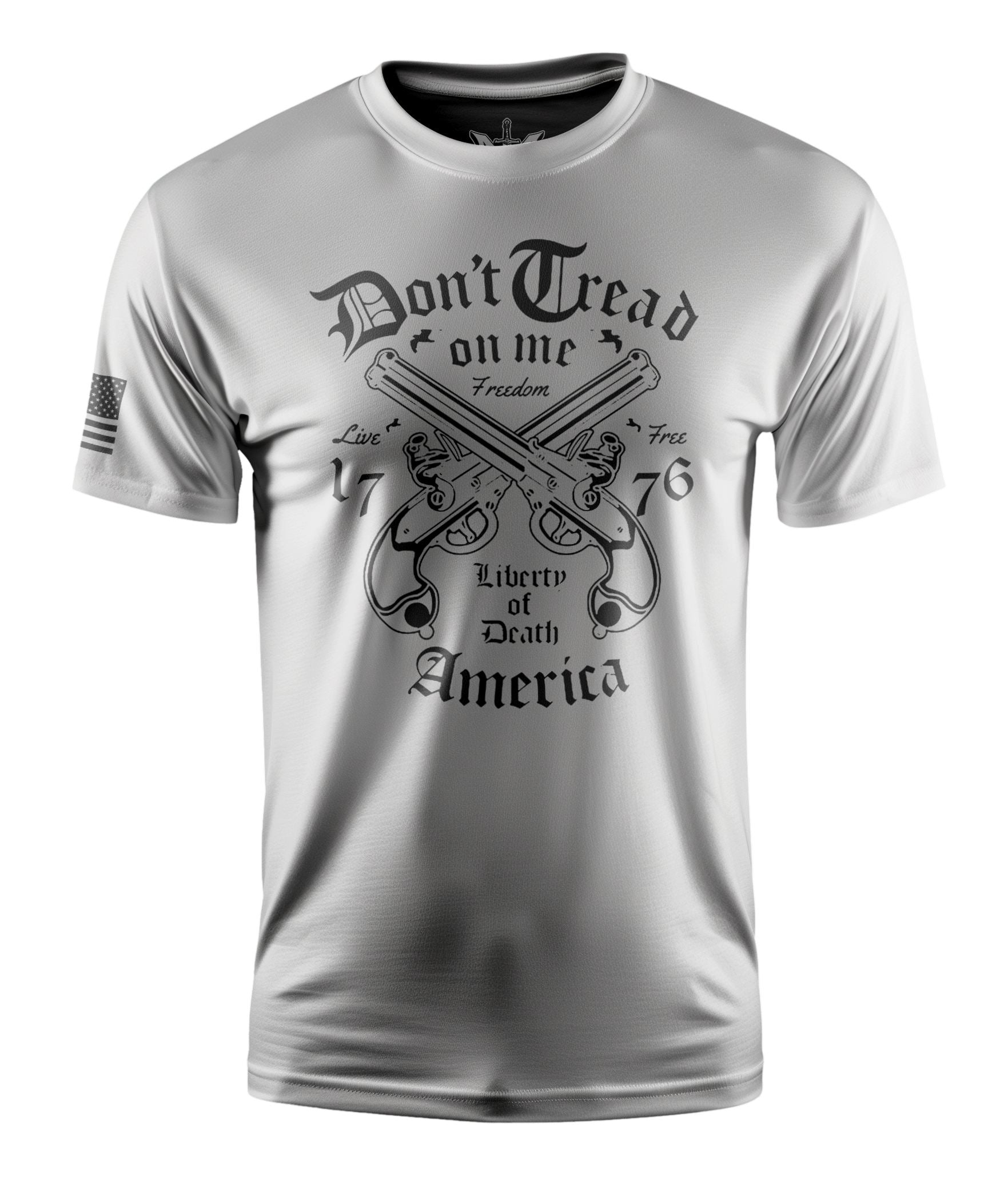 Don't Tread On Me Pistols Short Sleeve Shirt Apparel and Accessories White Cotton