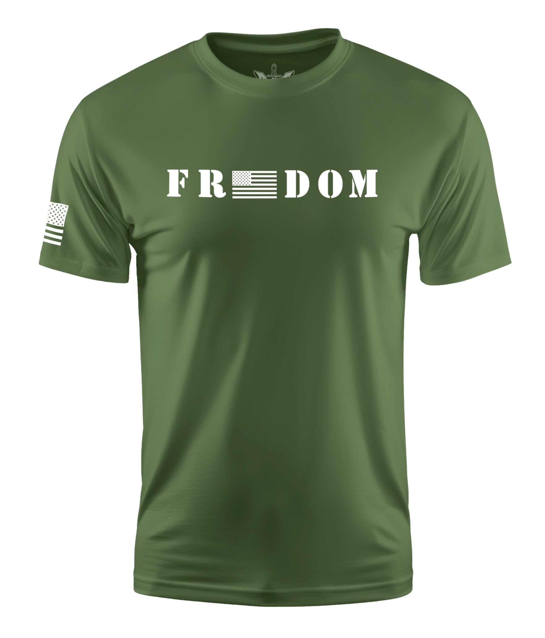 Freedom Short Sleeve Shirt Apparel and Accessories Military Green Cotton