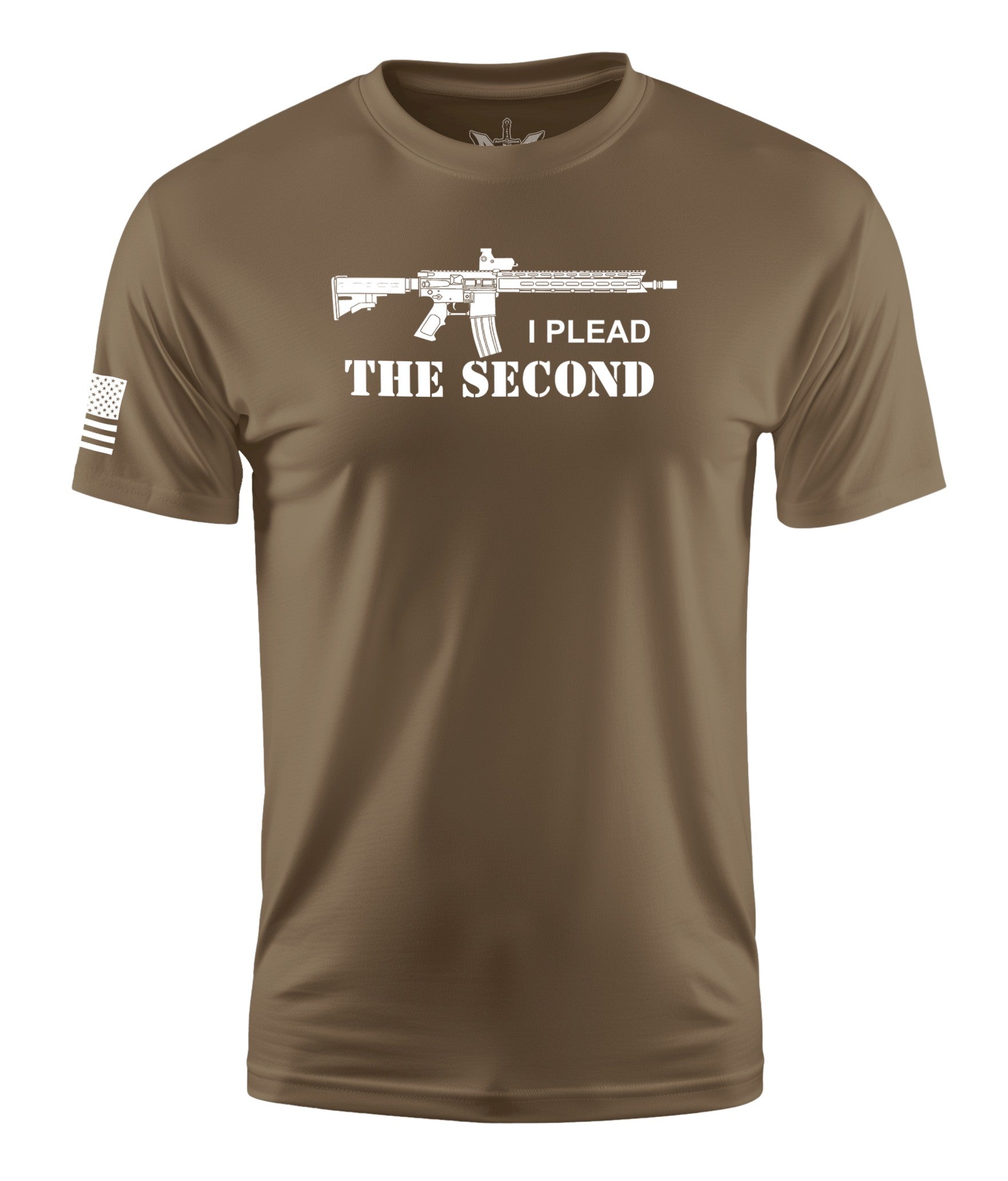 I Plead The Second Short Sleeve Shirt Apparel and Accessories Tan Cotton