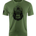 Serious Gorilla Short Sleeve Shirt Apparel and Accessories Military Green Cotton
