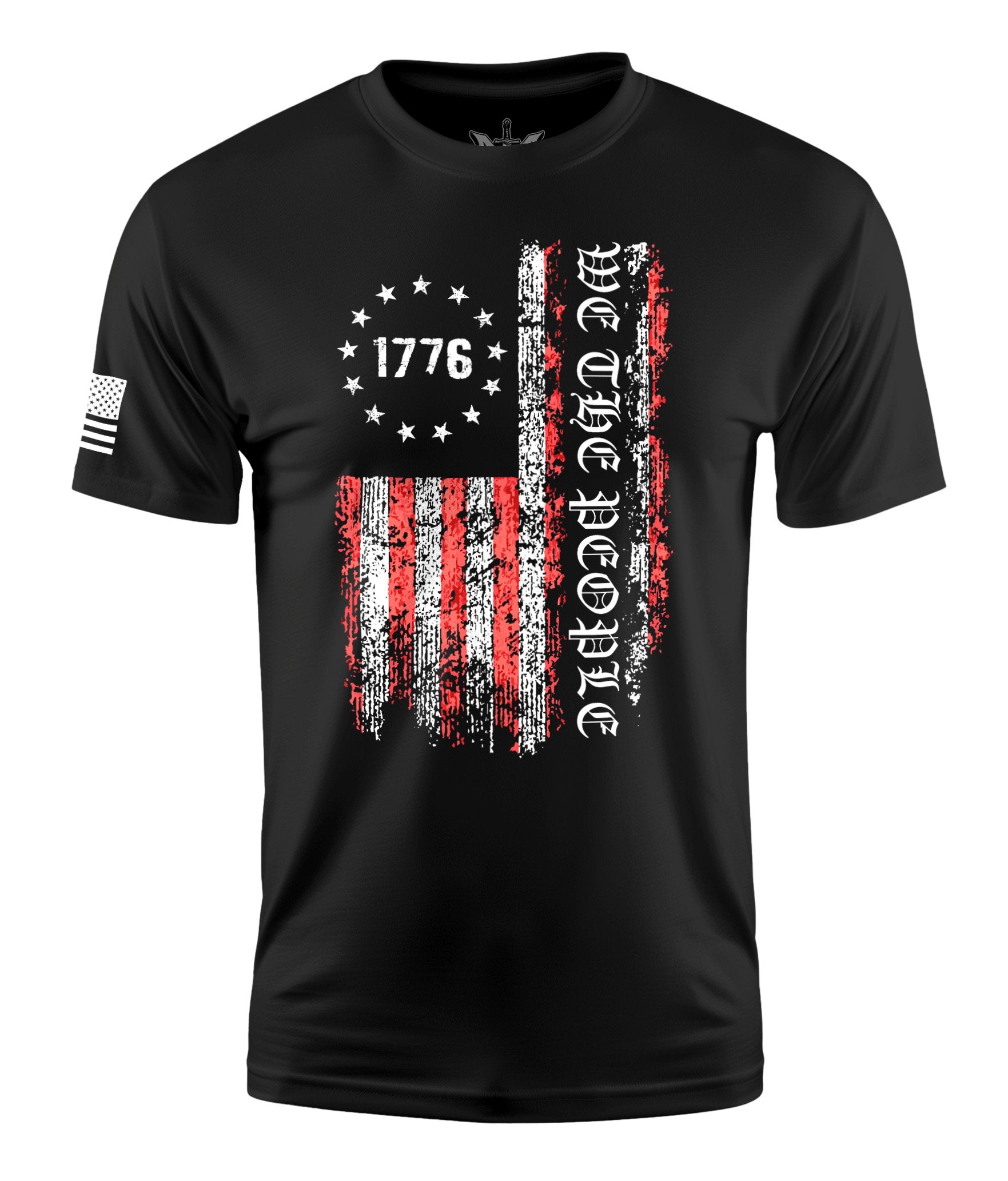 We The People Flag 1776 Betsy Color Short Sleeve Shirt Apparel and Accessories Black Cotton