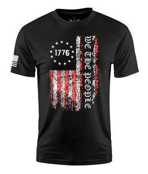 We The People Flag 1776 Betsy Color Short Sleeve Shirt Apparel and Accessories Black Cotton