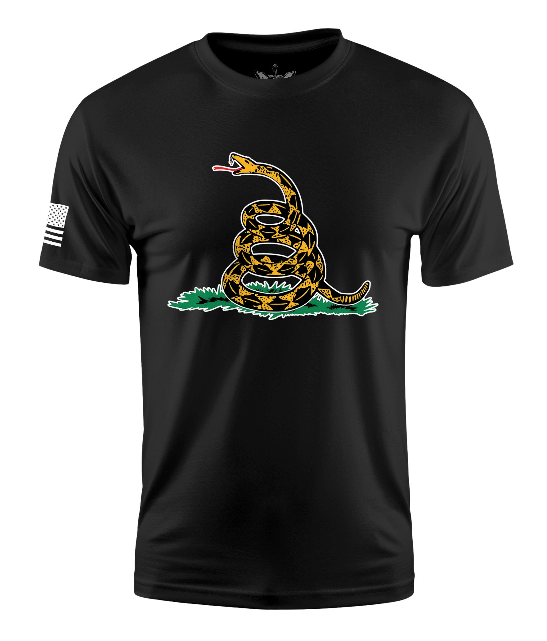 Gadsden Snake Short Sleeve Shirt Apparel and Accessories Black Cotton